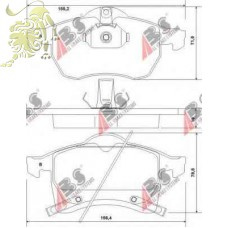 GDB1350/GDB1562/GDB1668 Колодки тормозные дисковые OPEL ASTRA G, H 98+ (37076ABS) GDB1350/GDB1562/GDB1668 Колодки тормозные дисковые OPEL ASTRA G, H 98+ (37076ABS)